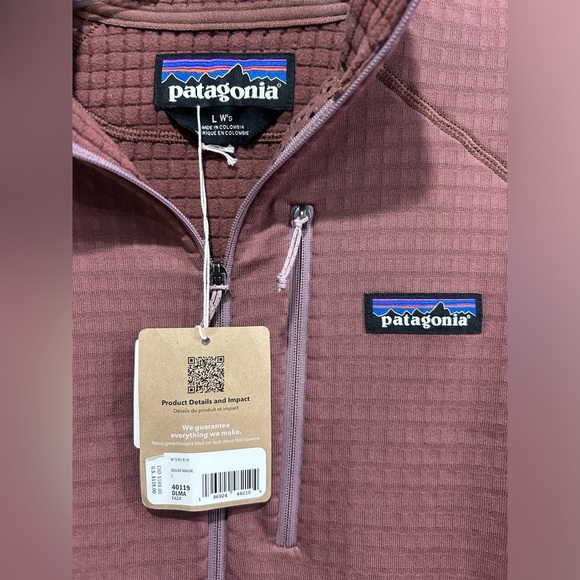 Patagonia Women's Large R1 Air Zip-Neck Pullover Performance Jacket Pink NWT - Picture 4 of 10